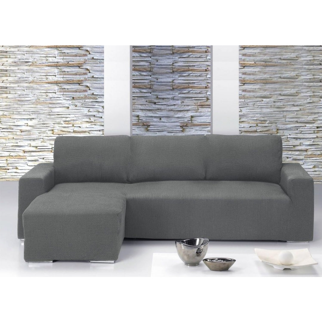 Divano confortevole CapitanCasa Copridivano Penisola Chaise Longue grigio