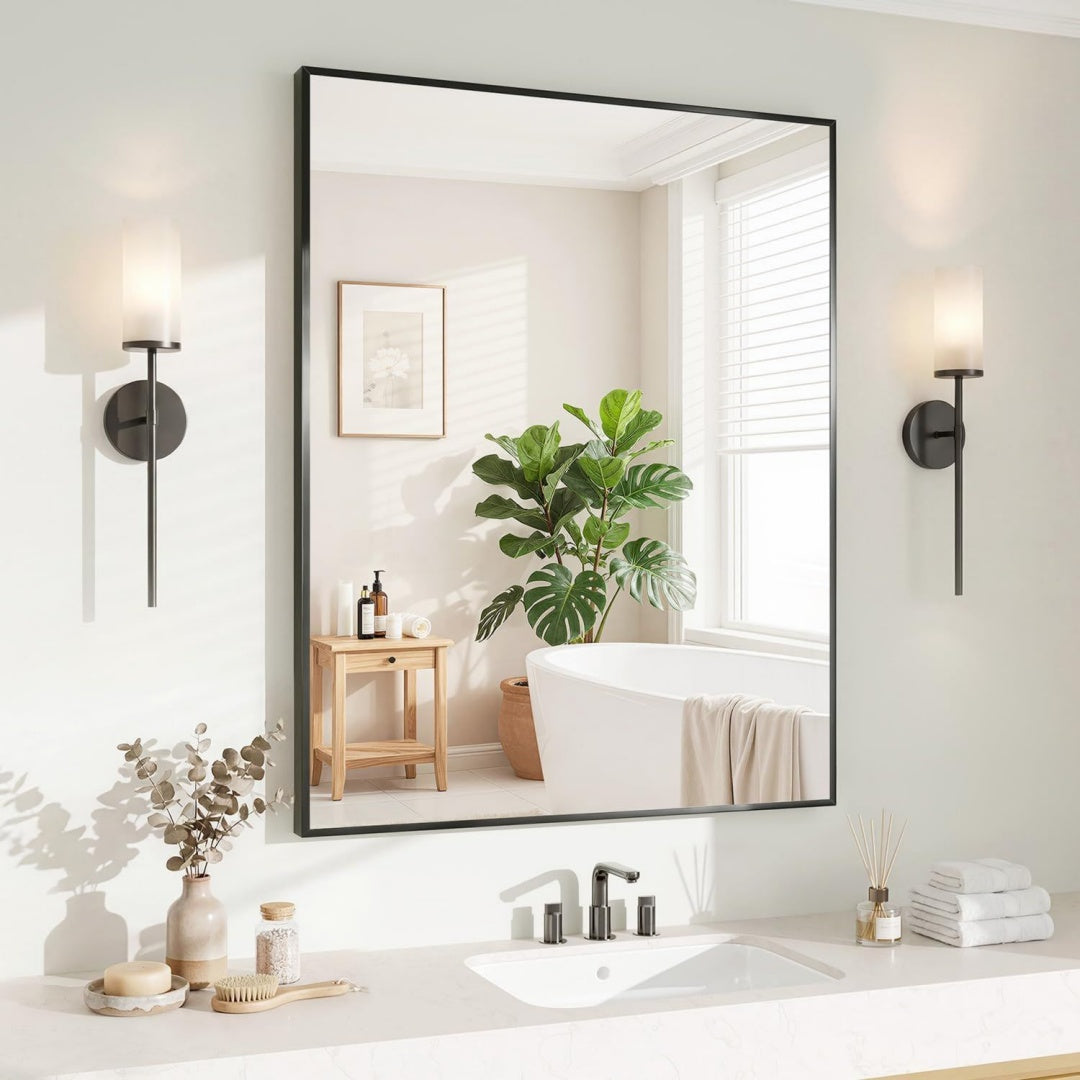 Arredo per soggiorno Koonmi Specchi neri parete, specchio nero