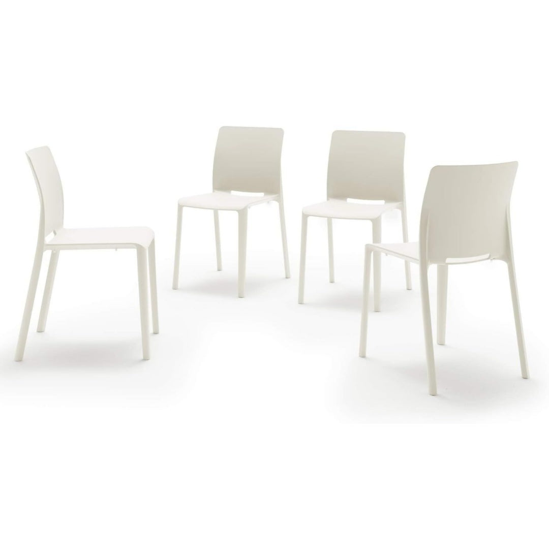 Mobile funzionale Mobili Fiver, Sedie Emma, Bianco, bianco