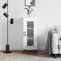 Credenza da soggiorno bianco con ante con vetro