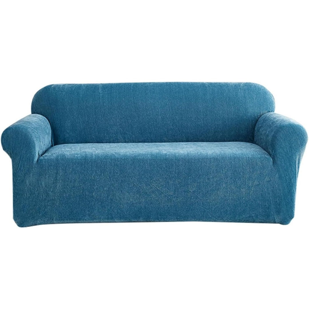 Seduta imbottita Copridivano ciniglia Elasticizzata, copridivano Morbido, blu