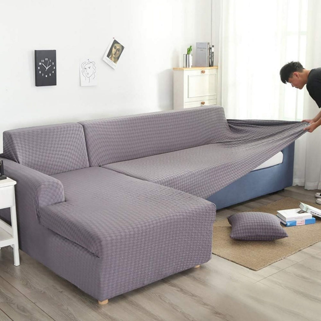 Divano confortevole Copridivano Divano L,qualita Slipcovers Mobili nero