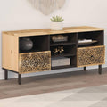 Mobile TV in legno massello stile industriale naturale