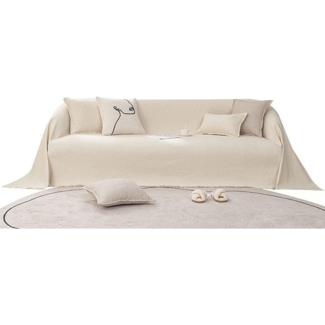 Divano da soggiorno rivestimento boucle rivestimento in tessuto beige
