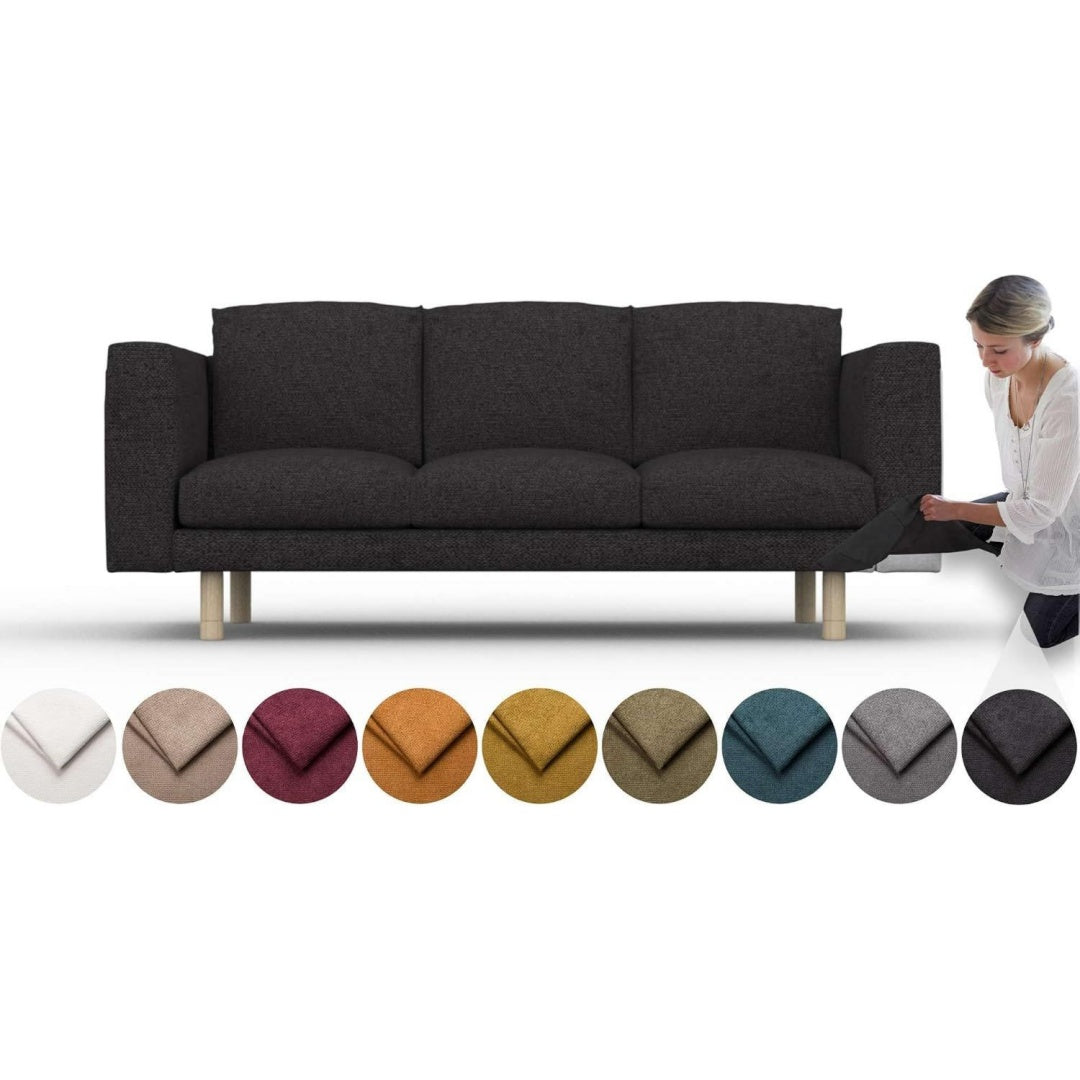 Divano da soggiorno comfortly Copertura divano Norsborg posti, nero
