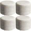 Pouf da soggiorno con poggiapiedi rivestimento in tessuto nero
